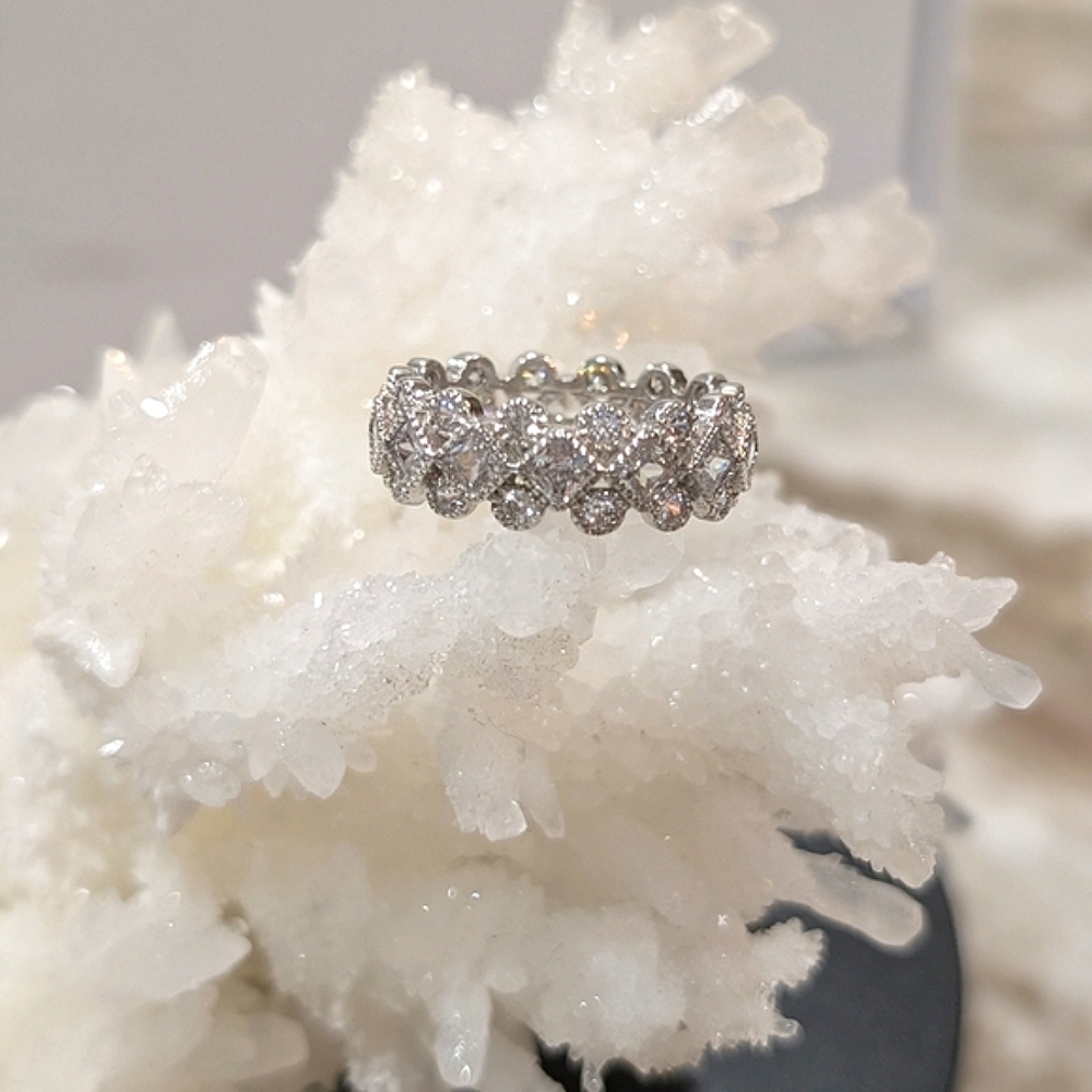925 Silver CZ Eternity Ring